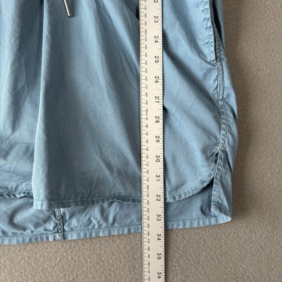G-star Raw Denim Shirt Dress Relaxed Drawcord Pockets Small Boho Cottagecore Y2K - Picture 9 of 16
